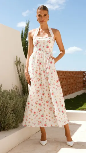 Yolly Maxi Dress - Pink Floral