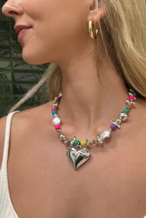 Zoey Silver Heart Necklace